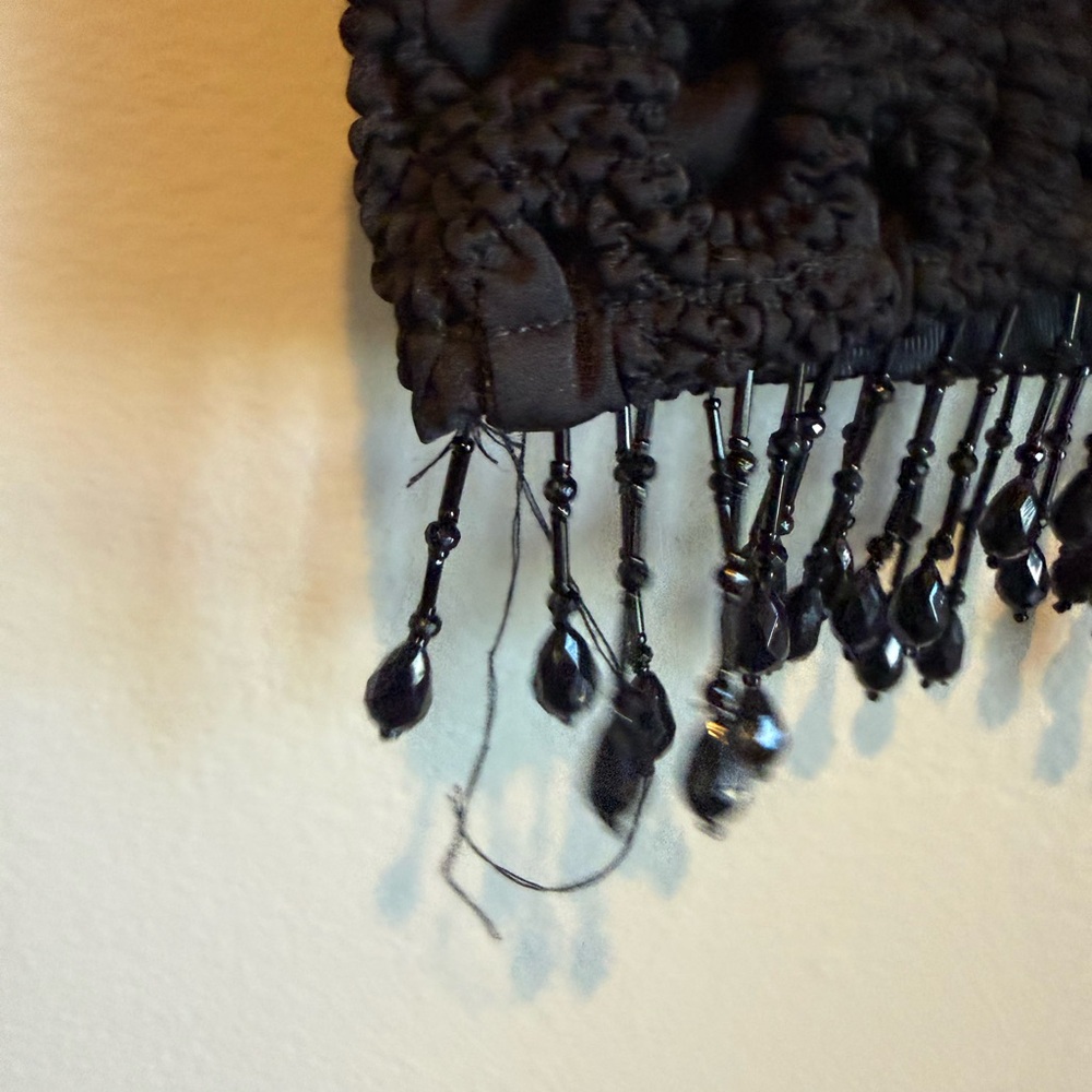 GANNI Black Smocked Top with beads - Picture 6 of 7